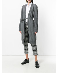 Thom Browne Long Cable Knit V Neck Cardigan