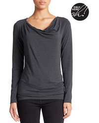 Lord & Taylor Iconic Fit Draped Neck Blouse