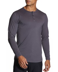 CUTS CLOTHING Fit Long Sleeve Henley In Cast Iron At Nordstrom