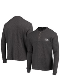 Dunbrooke Heathered Gray Seattle Seahawks Logo Maverick Thermal Henley Long Sleeve T Shirt