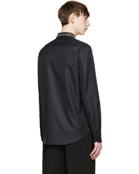 Alexander McQueen Black Studded Collar Shirt