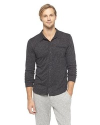Bsny Knit Long Sleeve Button Down Charcoal