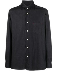 Kiton Button Up Cotton Blend Shirt
