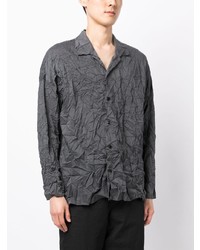 Attachment Crinkled Long Sleeve Shirt