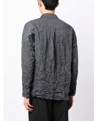 Attachment Crinkled Long Sleeve Shirt