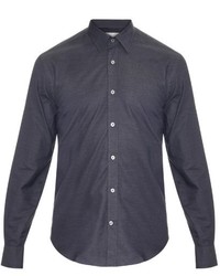 Gieves Hawkes Point Collar Cotton Flannel Shirt