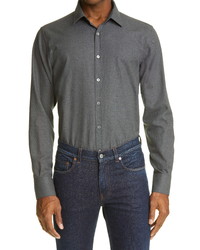 Canali Solid Button Up Shirt
