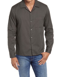 Club Monaco Standard Fit Solid Button Up Camp Shirt