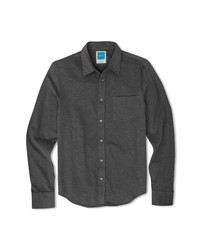 Jason Scott Wilson Regular Fit Button Up Shirt In Charcoal At Nordstrom