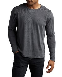 Rowan Asher Standard Long Sleeve Cotton T Shirt In Faded Black At Nordstrom