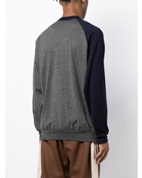 Kolor Asymmetric Wool Long Sleeve T Shirt