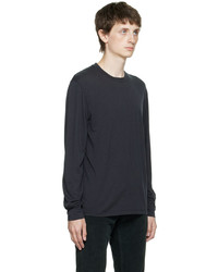 Tom Ford Black Embroidered Long Sleeve T Shirt