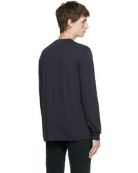 Tom Ford Black Embroidered Long Sleeve T Shirt