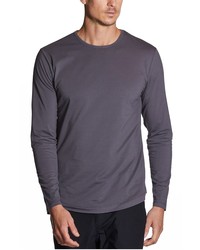 CUTS CLOTHING Cuts Crewneck Long Sleeve T Shirt In Cast Iron At Nordstrom