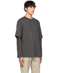 AFFXWRKS Gray Dual Sleeve T Shirt