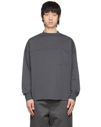 Lemaire Grey Cotton Sweatshirt