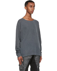 Greg Lauren Grey Flat Back Thermal Sweatshirt