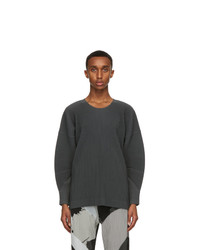 Homme Plissé Issey Miyake Grey Monthly Colors September Long Sleeve T Shirt
