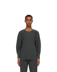 Homme Plissé Issey Miyake Grey Monthly Colors September Long Sleeve T Shirt