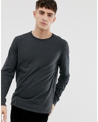 J.Crew Mercantile Long Sleeve Top In Charcoal