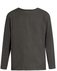 Lemaire Long Sleeved Cotton And Cashmere Blend T Shirt