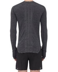 Y-3 Sport Perforated Long Sleeve T Shirt Black