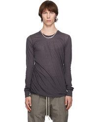 Rick Owens Purple Basic Long Sleeve T Shirt