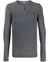 Diesel Ribbed Knit Long Sleeve T Shirt