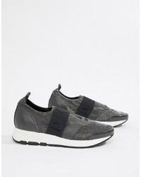 DKNY Astor Slip On Sparkle Knitted Trainergrey