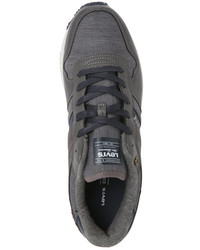 Levi's Charcoal Navy Baylor Denim Low Top Sneakers