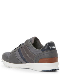 Levi's Charcoal Navy Baylor Denim Low Top Sneakers