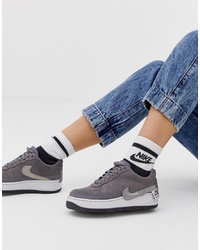 Nike Grey Air Force 1 Jester Trainers