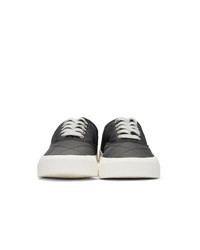 MAISON KITSUNÉ Grey Quilted Laced Sneakers