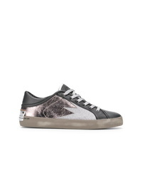 Crime London Metallic Lace Up Sneakers