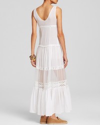 Free People Maxi Slip Dress Victoria Button Front