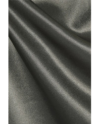 Halston Heritage Satin Midi Dress Charcoal