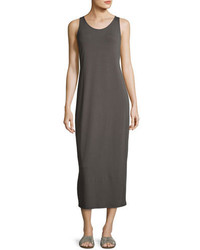 Eileen Fisher Sleeveless Scoop Neck Midi Dress Plus Size