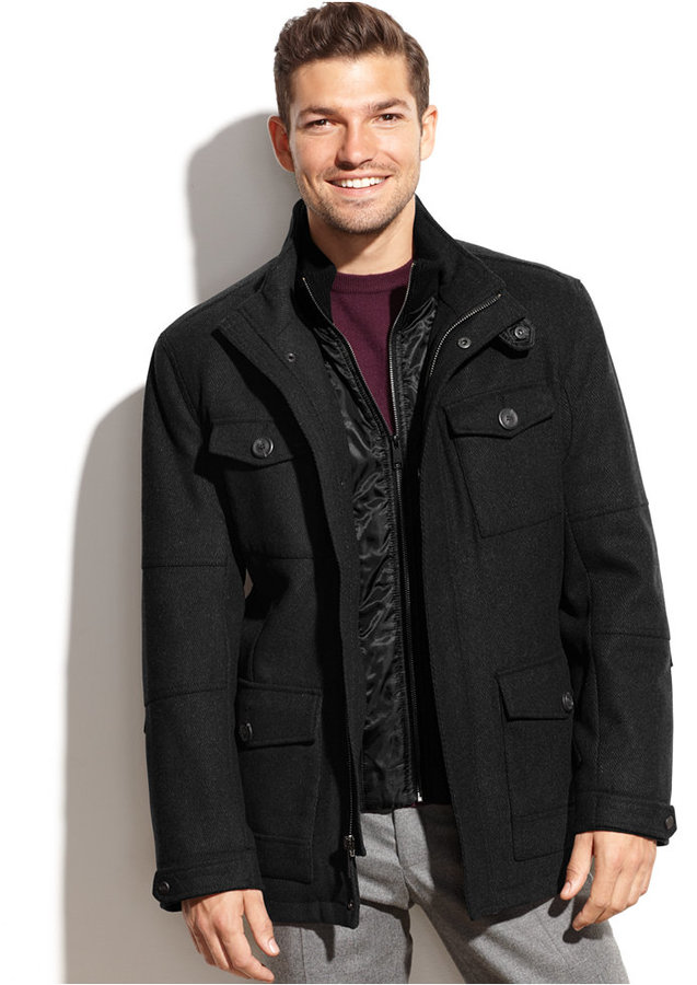 Marc New York Travis Wool Blend Contrast Bib Military Jacket, $350 ...