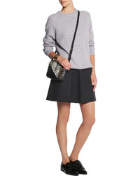 Cédric Charlier Pleated Wool Blend Mini Skirt