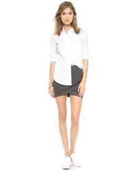 Shades Of Grey By Micah Cohen Mini Wrap Skirt