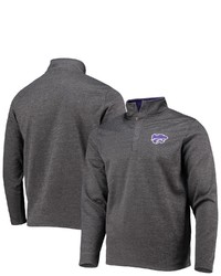 Colosseum Heathered Charcoal Kansas State Wildcats Roman Pullover Jacket