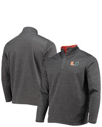 Colosseum Heathered Charcoal Miami Hurricanes Roman Pullover Jacket