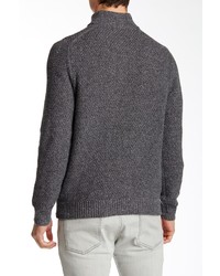 Toscano Link Stitch Button Mock Sweater