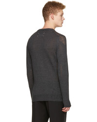 Maison Margiela Grey Mohair Distressed Sweater
