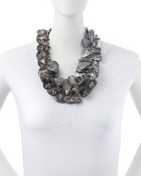 Nest Jewelry Gray Mother Of Pearl Cluster Necklace