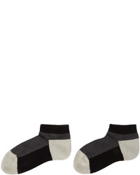Yohji Yamamoto Grey Cotton Jersey Socks