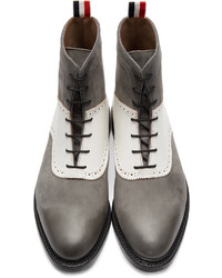 Thom Browne Grey Saddle Boots