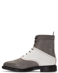 Thom Browne Grey Saddle Boots