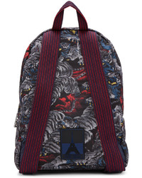 Kenzo Grey Flying Tiger Backpack