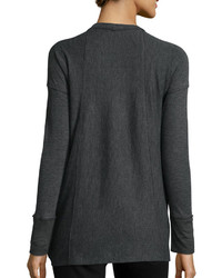 Splendid Alcove Open Front Cardigan Sweater Charcoal